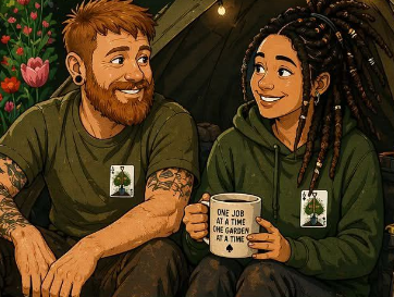 Alan and Hannah, founders of Ace of Spades Gardening, Derby